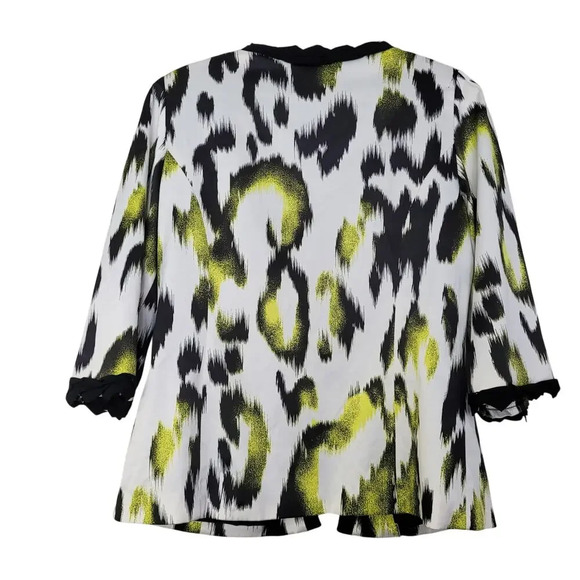 Lavender & Honey Women's Blazer M Multicolor Polyester Opne Front Hook & Eye - Picture 3 of 10